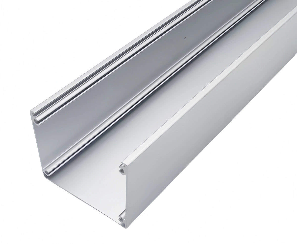 Stack of 6063 c channel aluminum profile parts