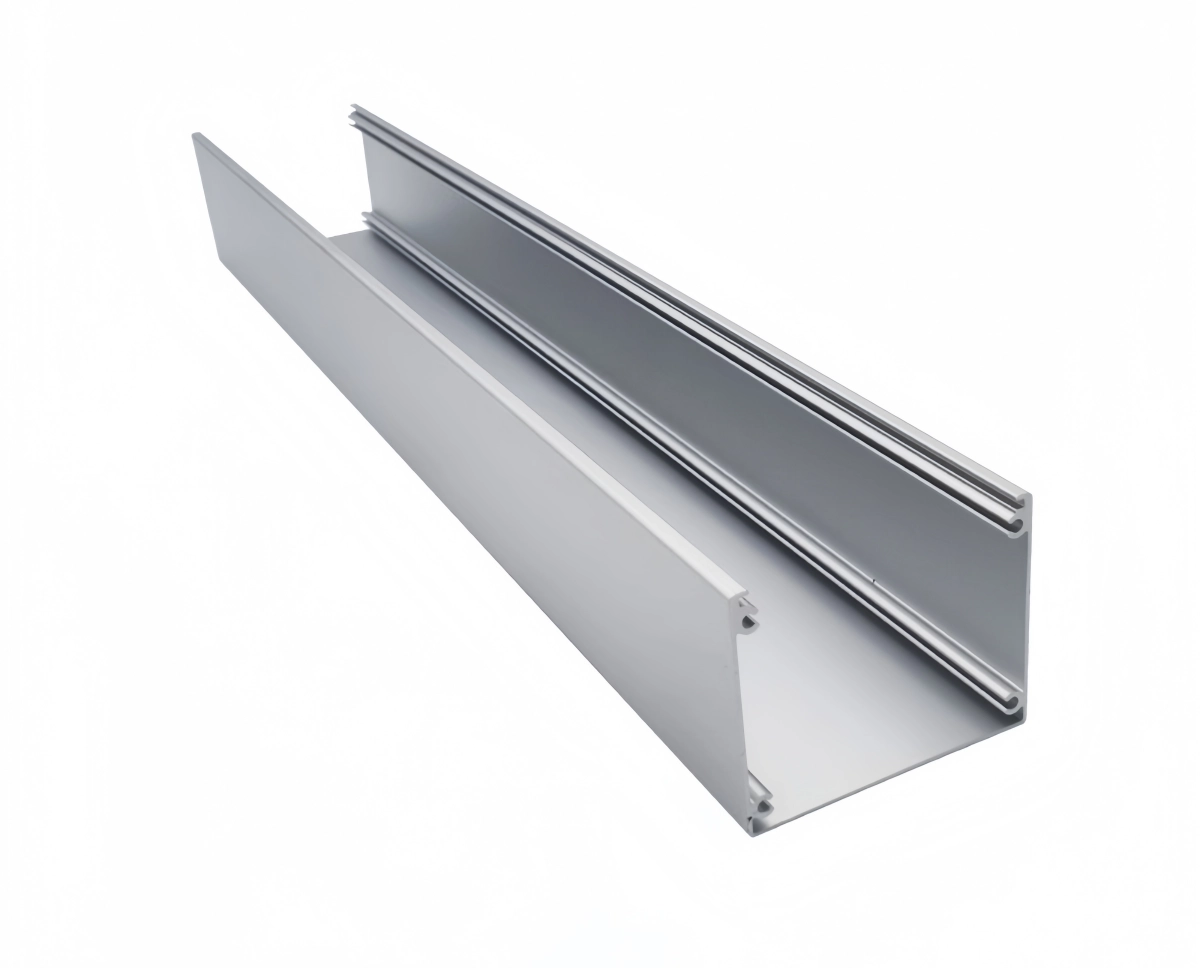 Standard c channel aluminum profile end view