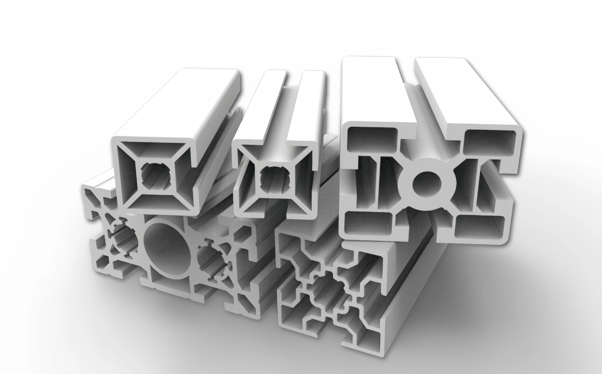 Assorted aluminum structural profiles examples