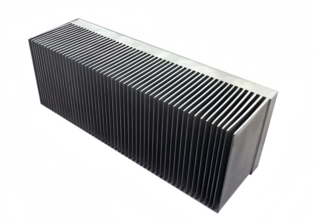 Close up Large Aluminum Heat Sink fins
