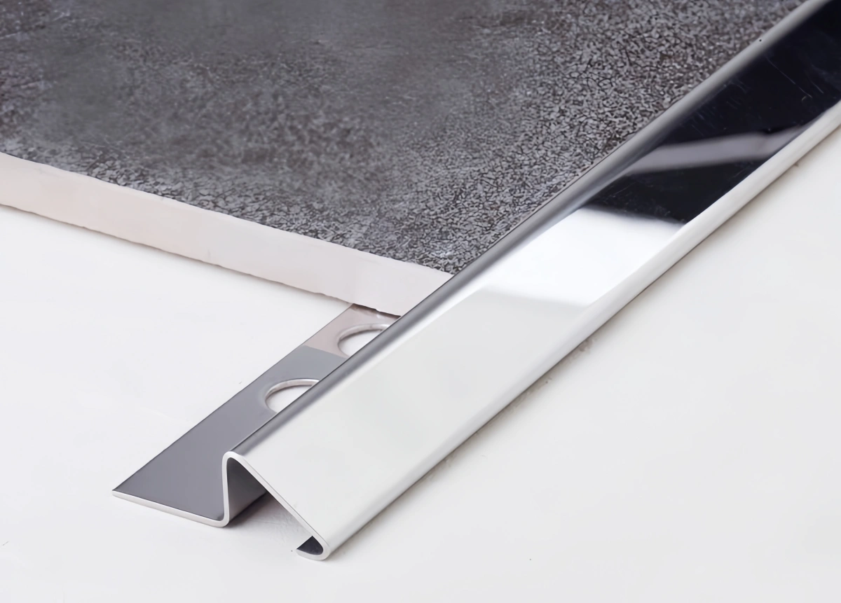 Furniture with aluminum trim profiles detail