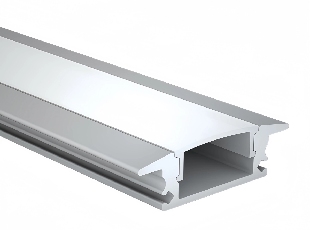 Recessed aluminum profile for led strip lighting look