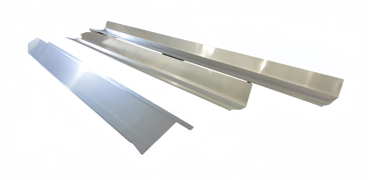 Tools for Bending Aluminum Flashing on a workbench