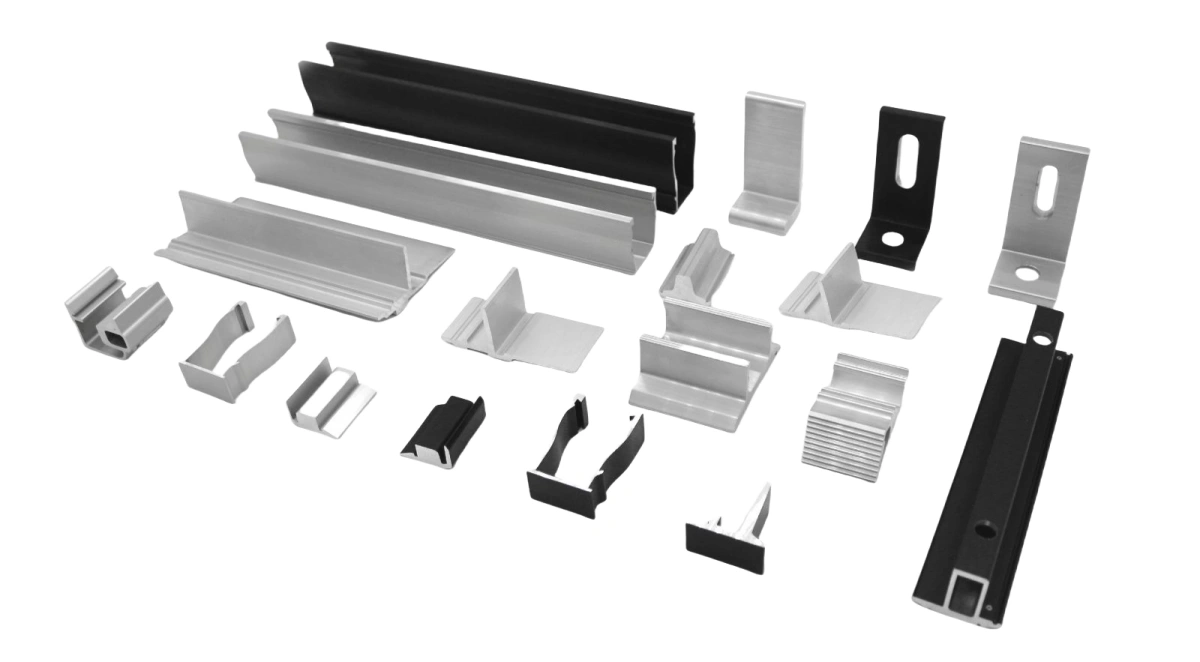 Anodized finish on aluminum extrusion types
