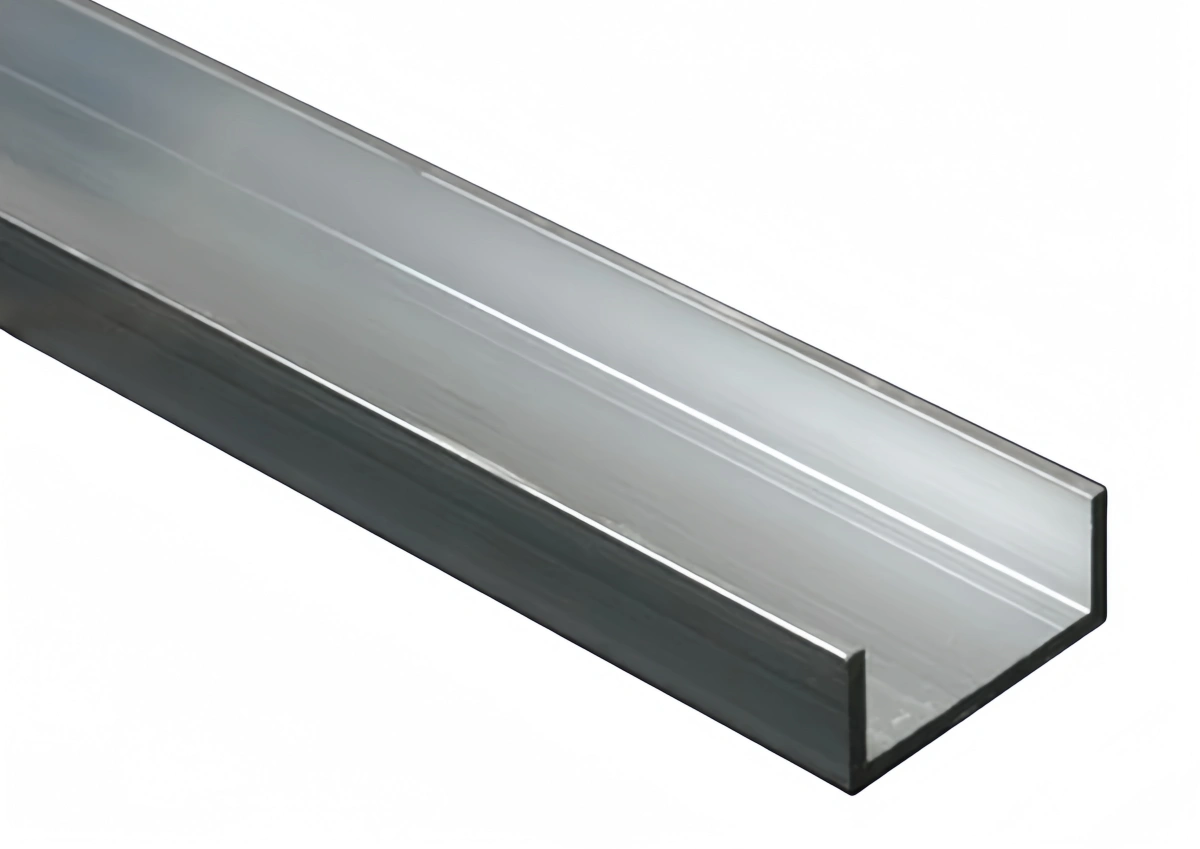 Steel die for making aluminum channel extrusions