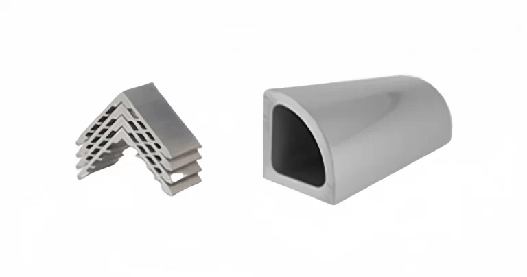 Various shapes of a triangular aluminum extrusion