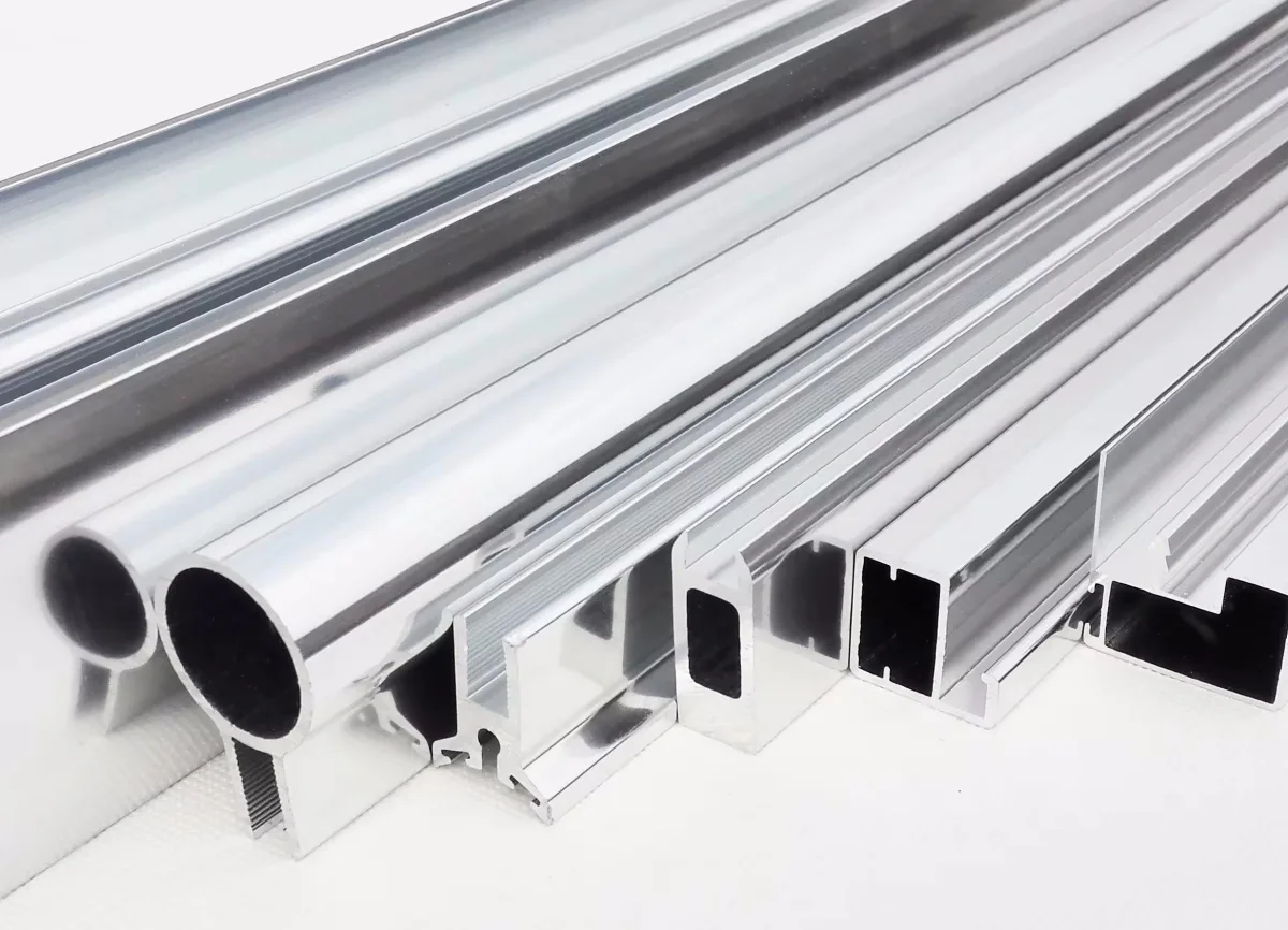 Clear anodized aluminum surface texture close up