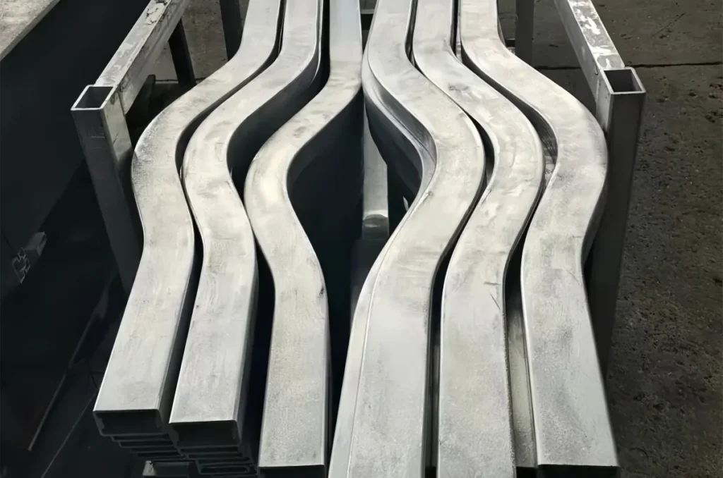 Aluminum profile stretch bending contour deviation test