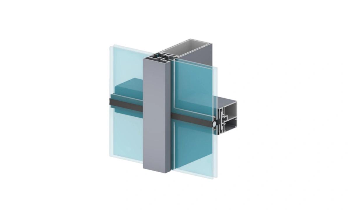 Factory curtain wall profile stretch bending process