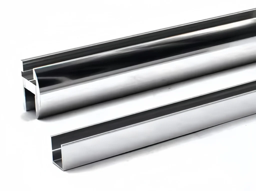 Aluminum profile polishing wax application for high gloss finish