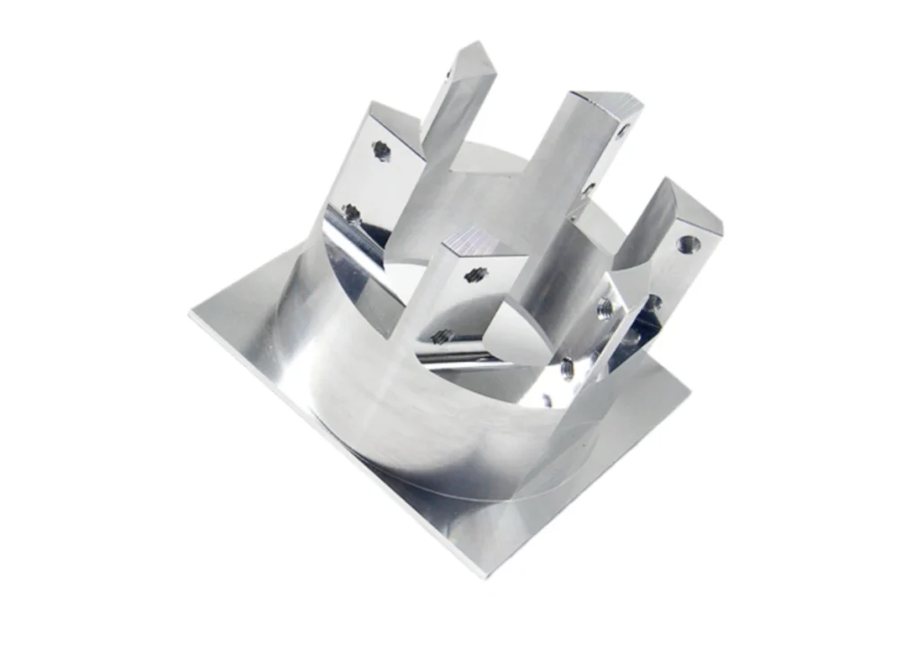 Skilled worker monitors Aluminum CNC machining process