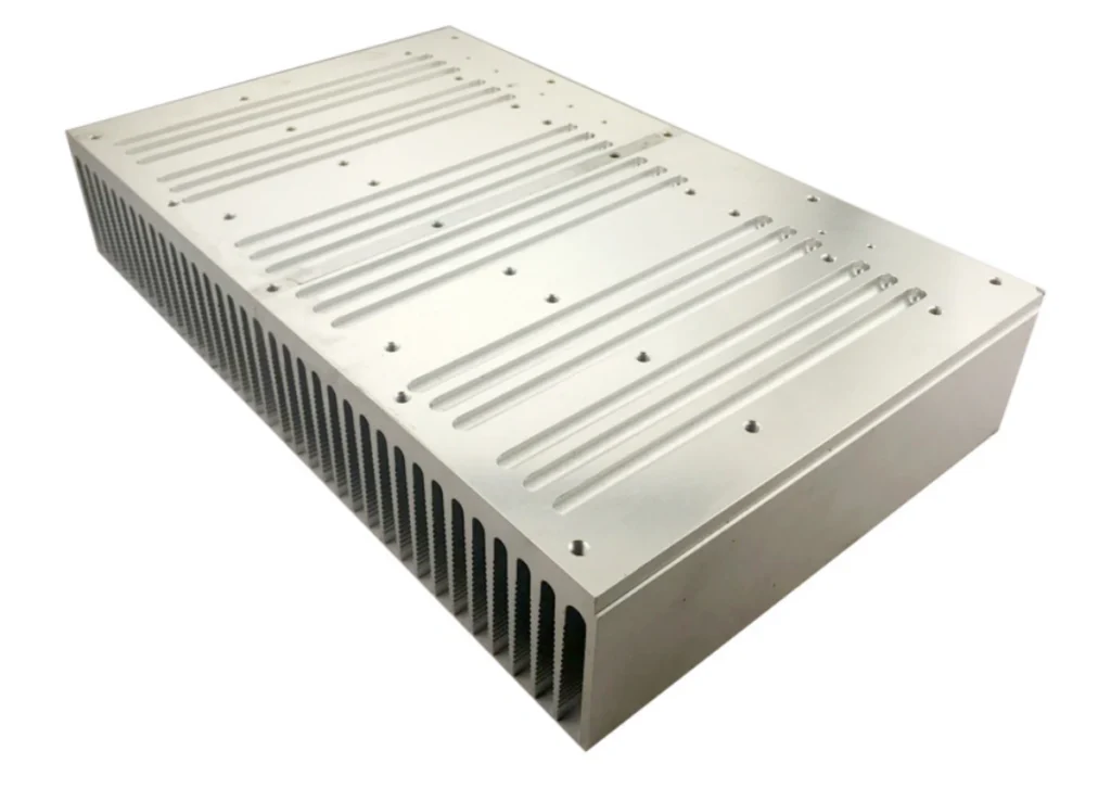Precision CNC machining process for aluminum extruded heatsink