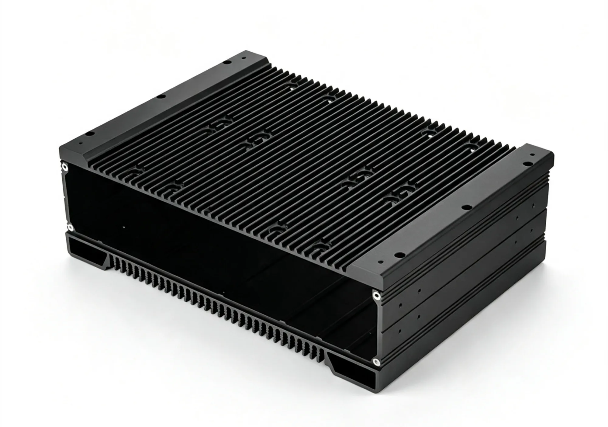 Black anodized heatsink aluminum extrusion profile
