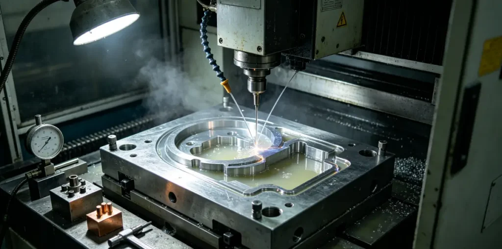 View how custom aluminum extrusion dies work in CNC EDM step View how custom aluminum extrusion dies work in CNC EDM step